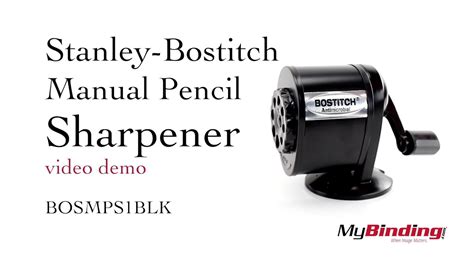 Stanley Bostitch Manual Pencil Sharpener Bosmps1blk Youtube