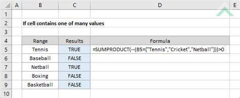 If Cell Contains One Of Many Values Excel Exceldome