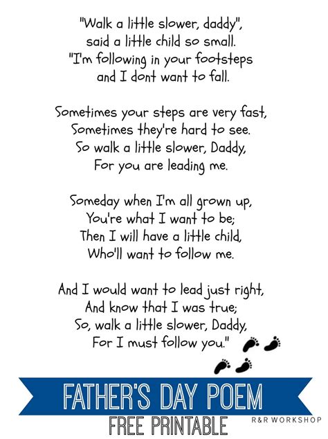 Fathers Day Poems Free Printable Templates Printable Download