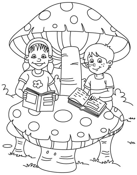 Kids Reading Coloring Pages Coloring Pages