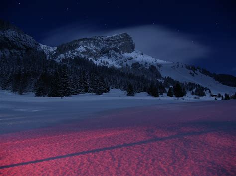 Mountains Landscape Night Snow 5k Wallpaperhd Nature Wallpapers4k