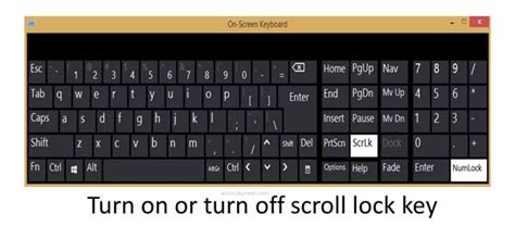 How To Turn On Or Turn Off Scroll Lock Key