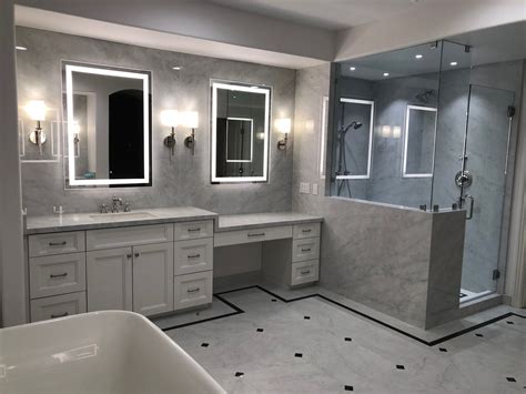 And house to home design. White bathroom in Carrara marble neolith | Marble bathroom ...