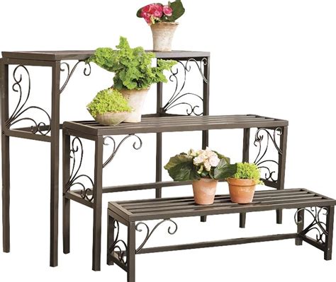 Plow & Hearth Rectangle 3 Piece Plant Stand Set & Reviews ... Part of the modular and expandable tessellate planter collection the rectangle 24 comes in two widths and can either be used solo or paired with other tessellate flora containers to make a design.