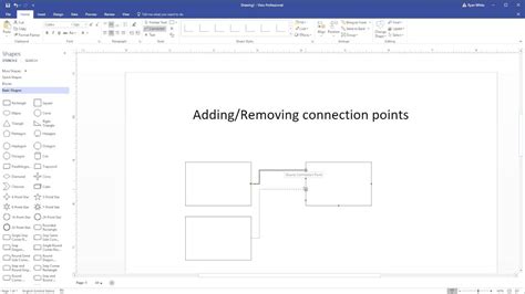 Add Or Remove Connection Points In Visio 2016 Youtube