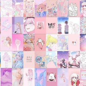 Anime Aesthetic Wall Collage Kit Kawaii Room Decor Anime Etsy