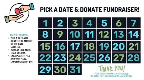 All Purpose Fundraiser Pick A Date And Donate Perfect For Any Cause