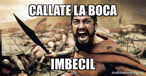 Callate La Boca Imbecil The 300 Make A Meme