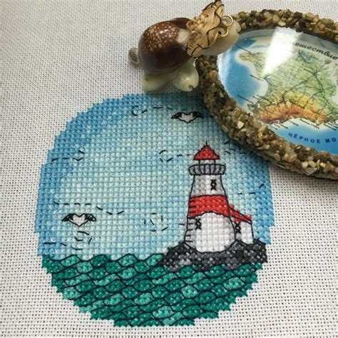 Maybe you would like to learn more about one of these? Round Lighthouse Free Cross Stitch Pattern simple ...
