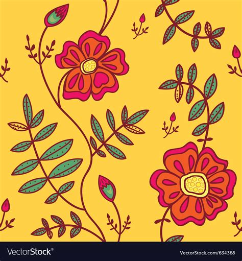 Seamless Flower Pattern Royalty Free Vector Image