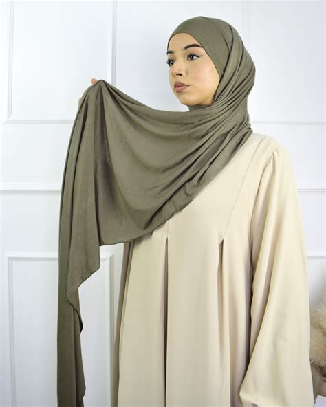 jersey instant hijab khaki ina collection