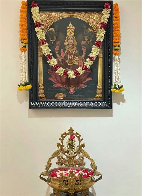 Varalakshmi Vratham Pooja Decor Diwali Decorations At Home Goddess