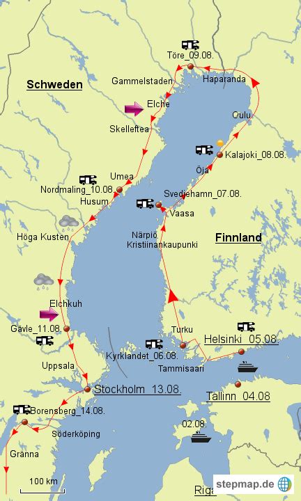 Stepmap Finnland Schweden Landkarte Für Deutschland