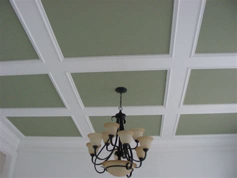 Coffered Ceiling Trim Suspended Drop Living Room Inspiration