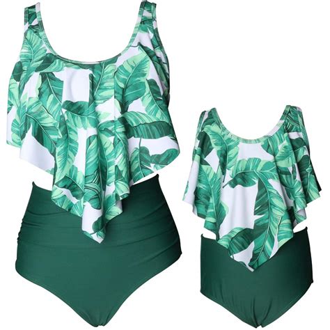 Kabety Girls Swimsuit Two Pieces Bikini Set Ruffle Falbala Swimwear