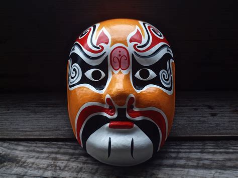 Vintage Hand Painted Chinese Opera Mask Beijing Opera Mask Peking