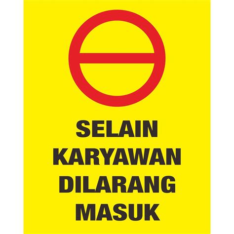 Jual Banner Selain Karyawan Dilarang Masuk X Cm Shopee Indonesia