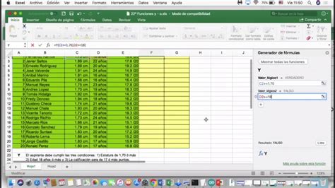 Funciones Lógicas En Excel 2016 Youtube