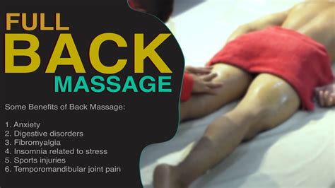 Full Back Massage With Ayurvedic Oil Ayurvedic Back Massage Back