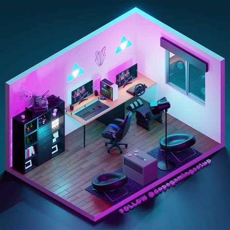 Pc Gaming Setup 3d Video Game Room Design Video Game Rooms Computer