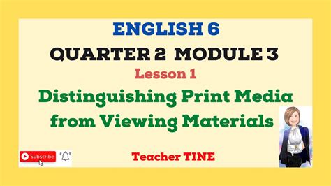 English 6 Quarter 2 Module 3 Lesson 1 Distinguishing Print Media From