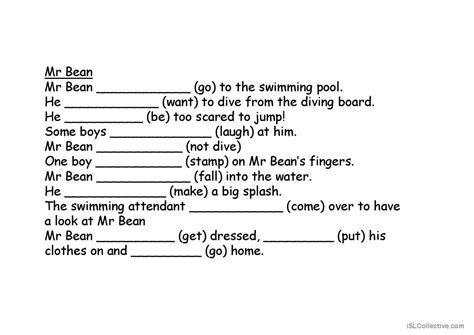 Mr Bean At The Swimming Pool General English ESL Powerpoints