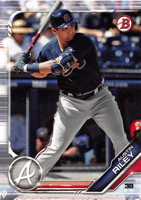 Austin Riley Baseball Card Atlanta Braves 2019 Bowman Rookie Bp129