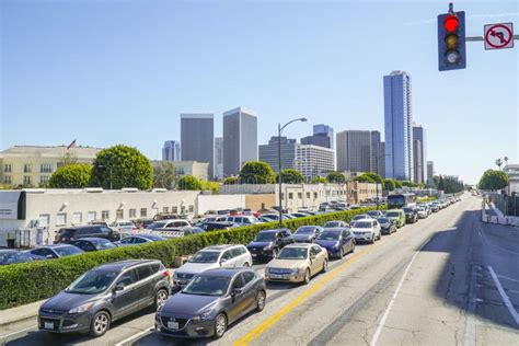 Street Traffic In Los Angeles Traffic Jam Los Angeles California