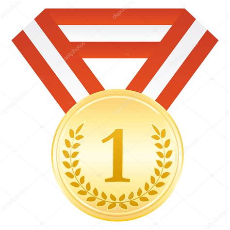 Gold Medal Winner 1st Place Award Ceremony Vector Icon — Stock Vector