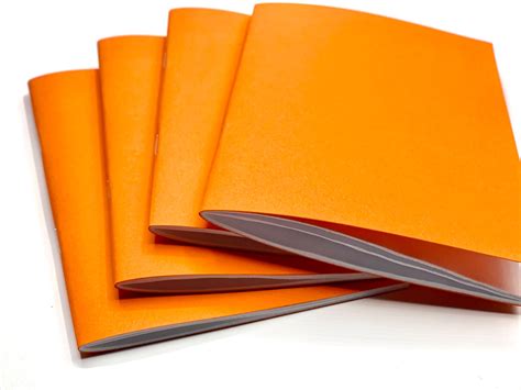 Bulk Orange Notebooks 55in X 425in Blank Booklets Etsy