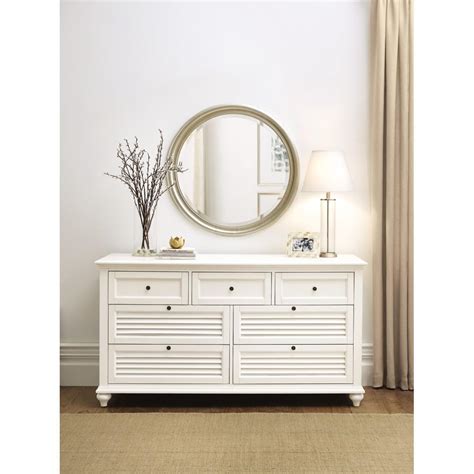 home decorators collection hamilton  drawer white dresser