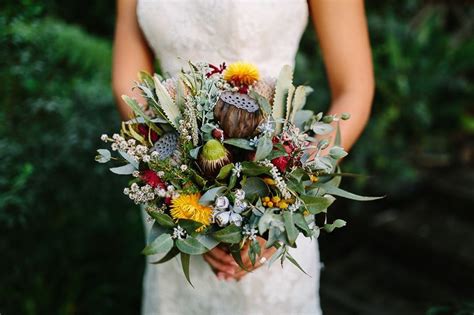 Collection by great british florist. Amazing wedding bouquet of Australian native florals, hand ...