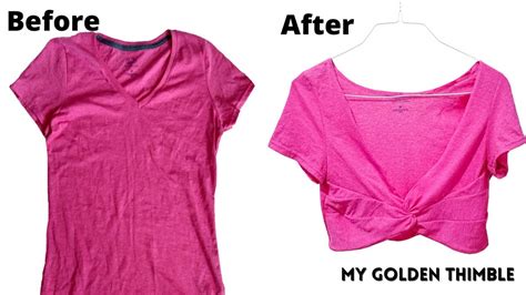 DIY Crop Top With A Regular T Shirt Easy Upcycled Tutorial