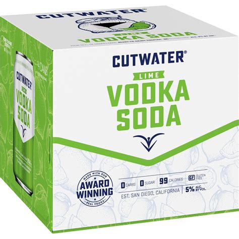 Cutwater Spirits Cutwater Fugu Lime Vodka Soda Cocktail 4pk12 Fl Oz Cans 4 Ct 12 Fl Oz Shipt