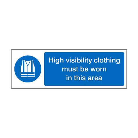 High Visibility Clothing Must Be Worn In This Area Label Safety Label