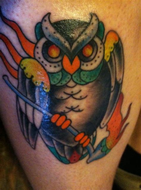New Owl Nate Purcell Golden Lotus Tattoo Oneonta Ny Tattoos