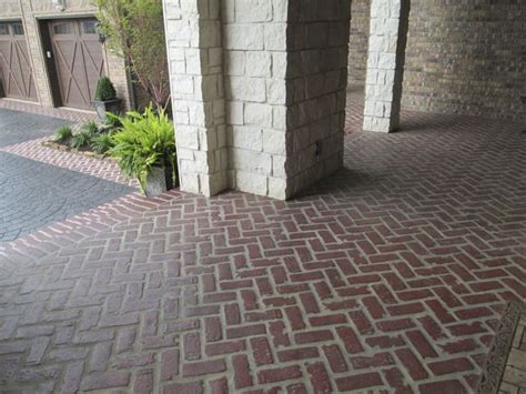 Backyard blogs and latest news. Stamped concrete used brick | Patio, Stamped concrete ...
