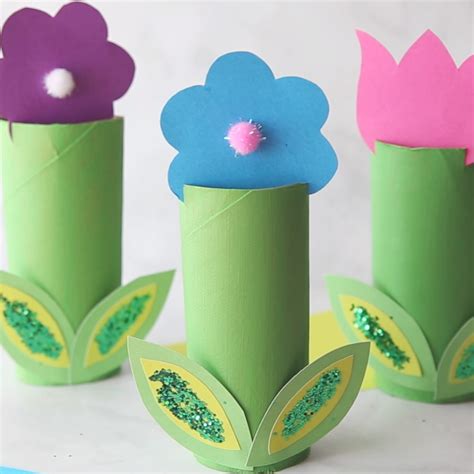 Toilet Paper Roll Flowers Paper Roll Crafts Flower Crafts Spring