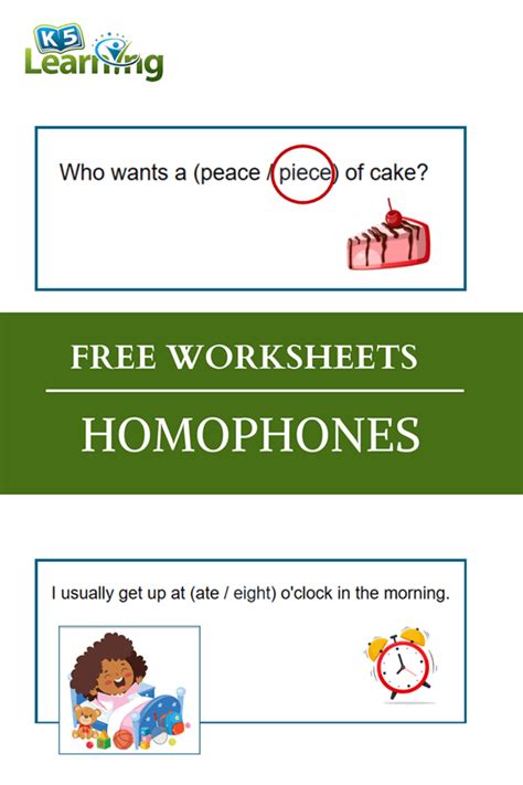 What Are Homophones K5 Learning