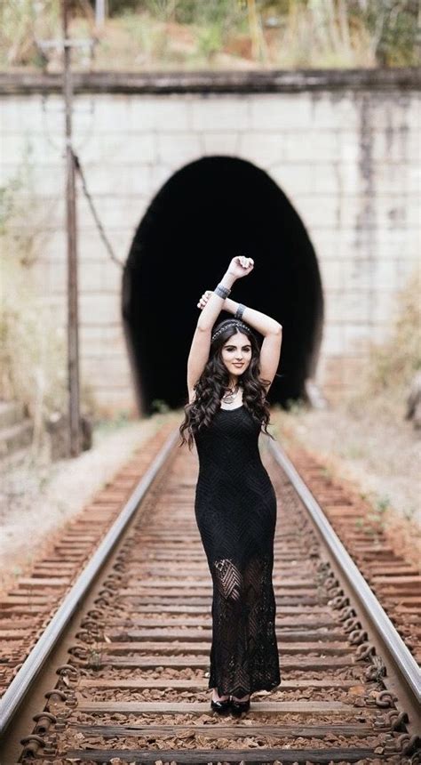 The Girl On The Railway Train Tracks Photography Senior Girl Poses