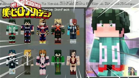 Minecraft Skin Pack Boku No Hero Academia Celular Youtube
