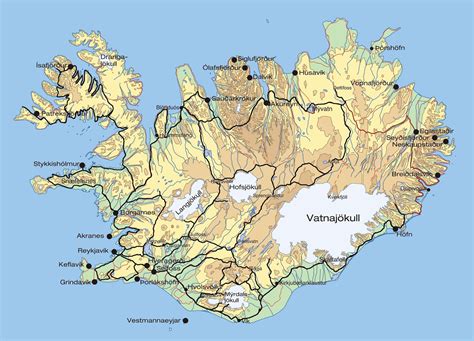 Iceland Heograpikal Maps Ng Iceland
