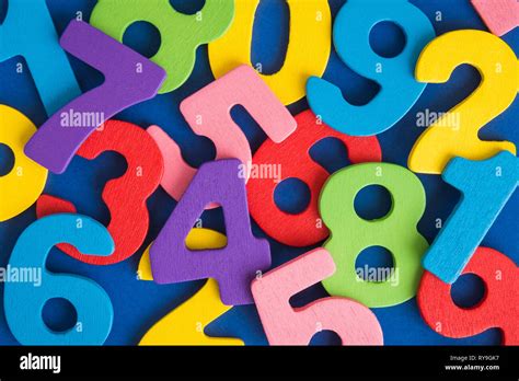 Colorful Numbers Background Minimal Creative Concept Stock Photo Alamy