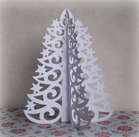 Diy Paper Christmas Tree With Printable Template Diy Craft Projects