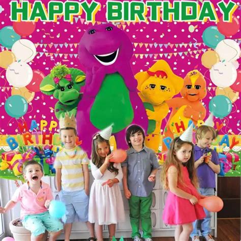 Barney And Friends Birthday Backdrop Banner Photography Background