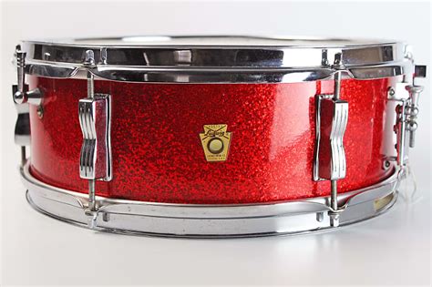 Ludwig 5x14 Pioneer Snare Drum 1967 Red Sparkle Used Reverb