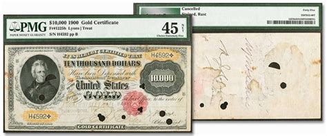 10000 Gold Certificate Highlight Of Stacks Bowers Currency Auction