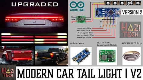 Diy Modern Led Car Tail Spoiler Light With Dynamic Indicators