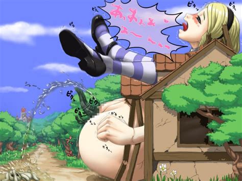 rule 34 alice alice in wonderland blush censored eagar giant giantess lizard peeing porika