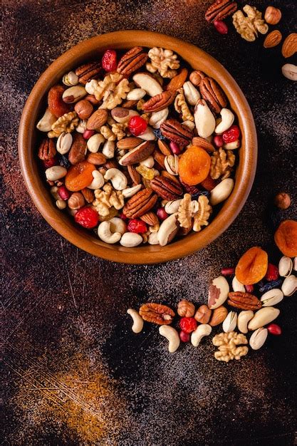 Premium Photo Healthy Snack Of Nuts And Dried Fruit